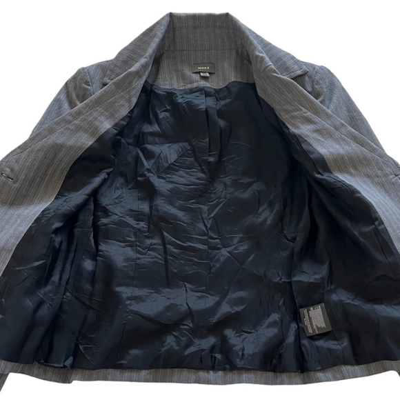 Vintage Y2K Mexx Grey Cinched Waist Pinstripe Blazer Size 6 - Picture 7 of 8